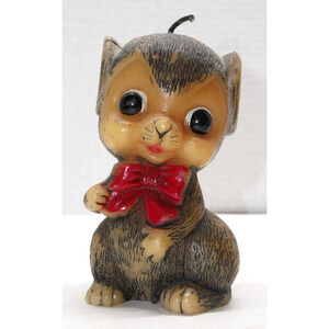 VTG Christmas Mouse Candle Christmas Animal Delights Unused Holiday